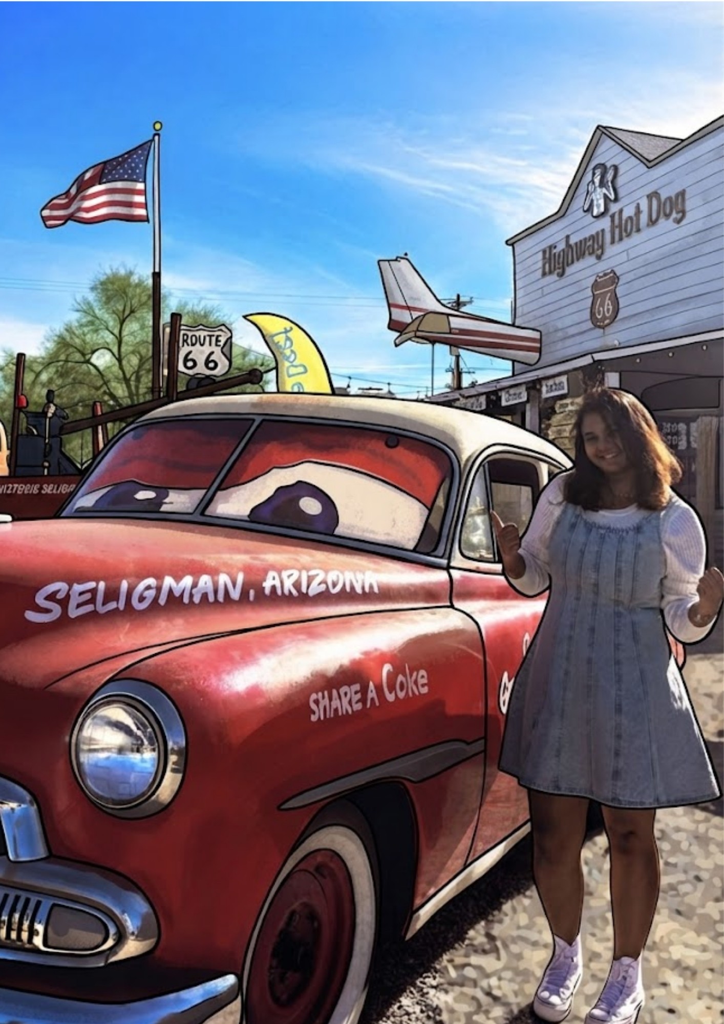 Seligman, Arizona (red car)