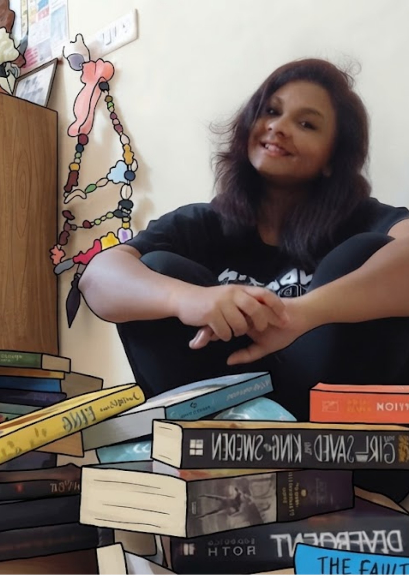 Sitting with books